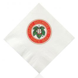 White Beverage Napkin
