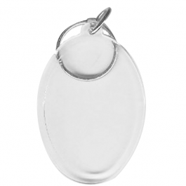 BLANK - Snap-In Oval Flat Key Tag 