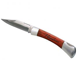 Deluxe Wood Face Lock Blade Knife