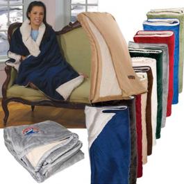Embroidered Micro Mink Sherpa Blanket (50" x 60") 