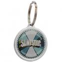 Round Silver Domed Budget Keytag