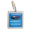 Rectangle Silver Domed Budget Keytag