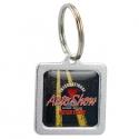 Square Silver Domed Budget Keytag