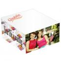 3" x 3" x 1 1/2" Adhesive Cube w/ 4-Color Side Imprint