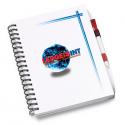 7" x 10" White Chipboard Cover Notebook, NC710