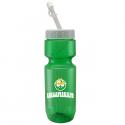 22 oz. Translucent Bottle w/Straw Tip Lid