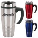 Stainless Ridged Mug - 16 oz.