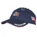 Cotton Cap w/Woven Flag Sandwich