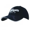 Cotton Cap w/Embossed PU Visor