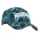 Heavy Cotton Twill Cap w/Camouflage Print