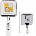 Square Metal Retractable Badge Holder