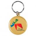 Round Metal 4C Process Key Tag