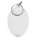 BLANK - Snap-In Oval Flat Key Tag 