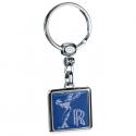 Square Metal Domes Key Tag