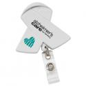 Awareness Ribbon Badge Holder in White