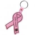 Pink Awareness Ribbon Flexible Keytag