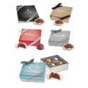 Nouveau Line 4 pc. Truffle Box w/ Two Belgian Chocolate Hazelnut Truffles 