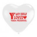 15" Standard Colored Heart Shaped Balloons