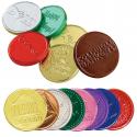 1.5" Belgian Chocolate Custom Embossed Coins
