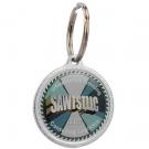 Round Silver Domed Budget Keytag