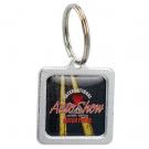 Square Silver Domed Budget Keytag