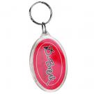 Oval Crystal Key Tag