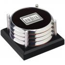 Four Coasters with Black Acrylic Tray