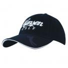 Cotton Cap w/Embossed PU Visor
