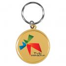 Round Metal 4C Process Key Tag