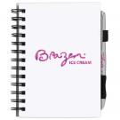 5" x 7" White Chipboard Cover Notebook