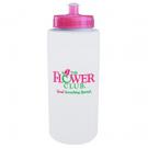 32 oz. Pink Lid Sport Bottle with Push/Pull Lid