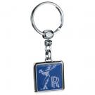Square Metal Domes Key Tag
