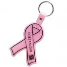 Pink Awareness Ribbon Flexible Keytag