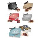 Nouveau Line 4 pc. Truffle Box w/ Two Belgian Chocolate Hazelnut Truffles 