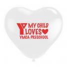 15" Standard Colored Heart Shaped Balloons