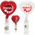 Caring Heart Retractable Badge Holder