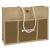 Jute Panel Pocket Tote