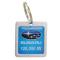 Rectangle Silver Domed Budget Keytag