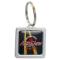 Square Silver Domed Budget Keytag