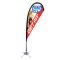 8' Tear Drop Sail Sign w/Scissor base